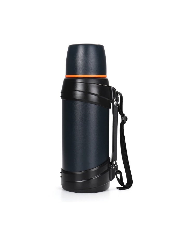MIXDE Large flask- 2.5L Stainless Steel Insulated Bottle for Travel with BPA Free Cup Oversized Vacuum Insulated Thermoses with Handle and Strap for Hot & Cold Drink - Image 1
